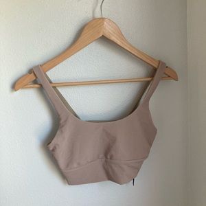 Beach Riot Sport Ayla Leah Ribbed Neutral Beige Workout Matching Set S